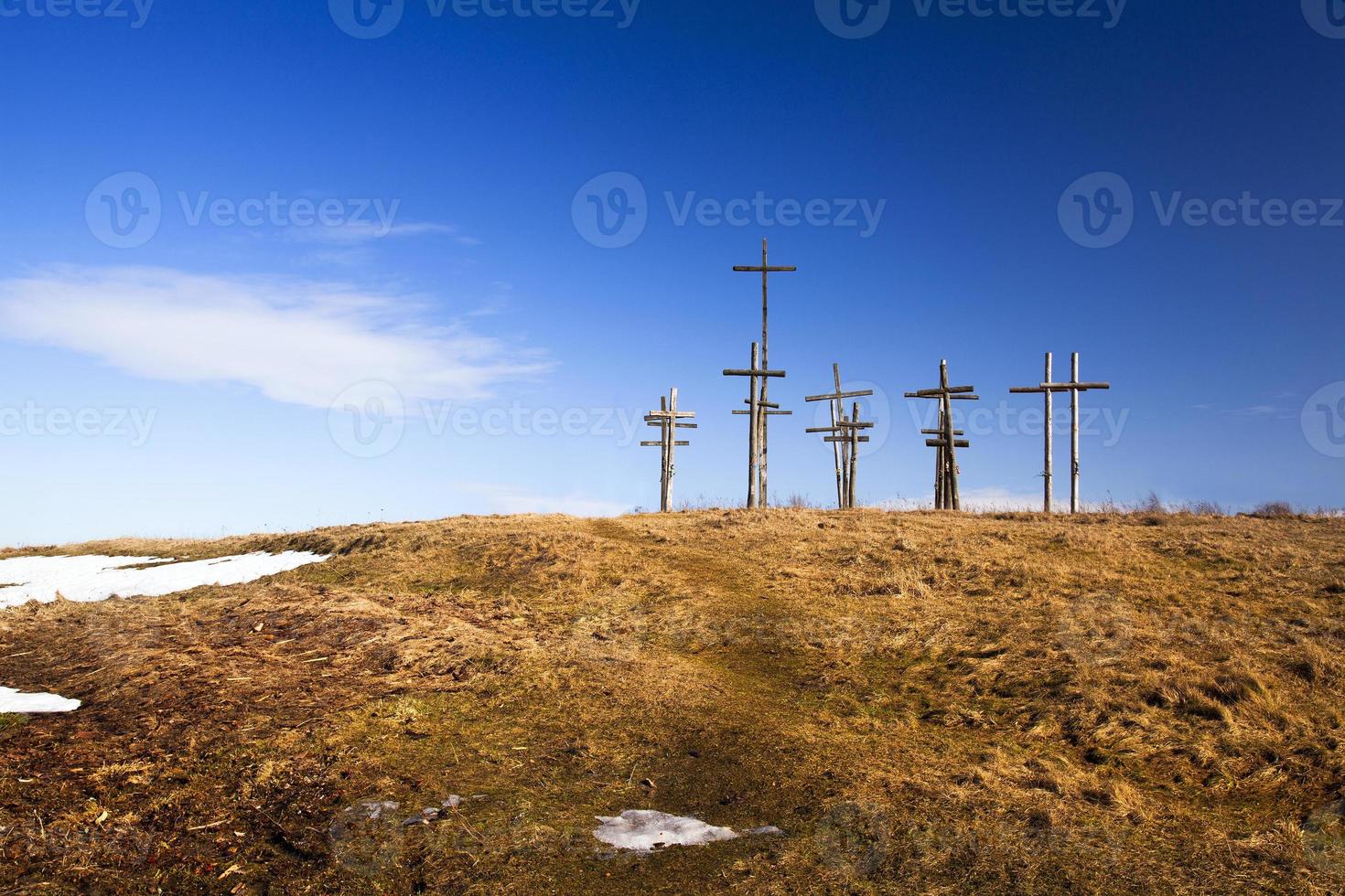 cruces en la colina. bielorrusia foto