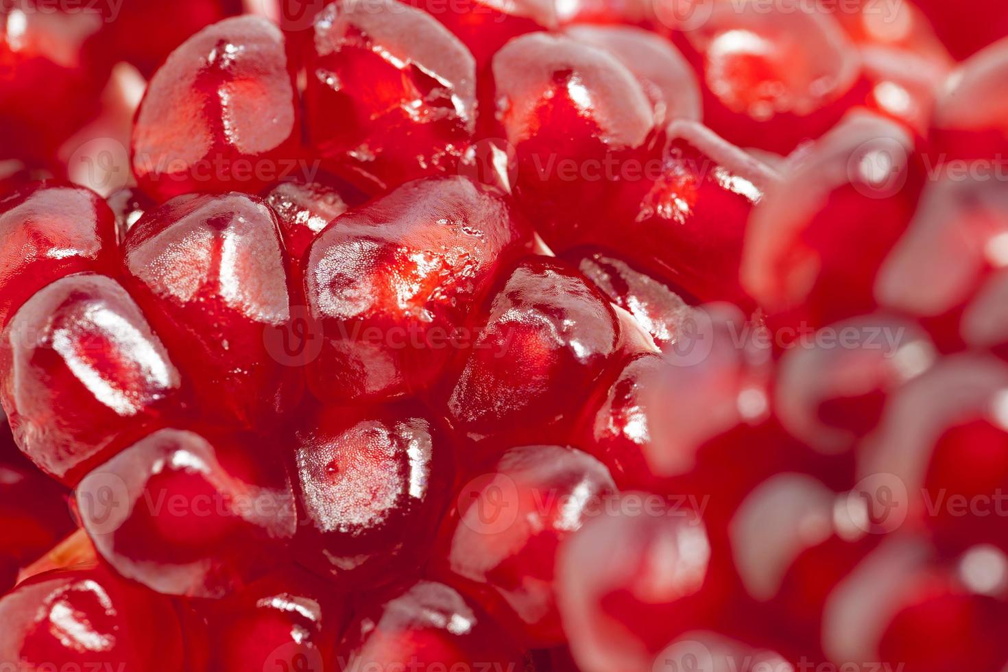 ripe pomegranate close up photo