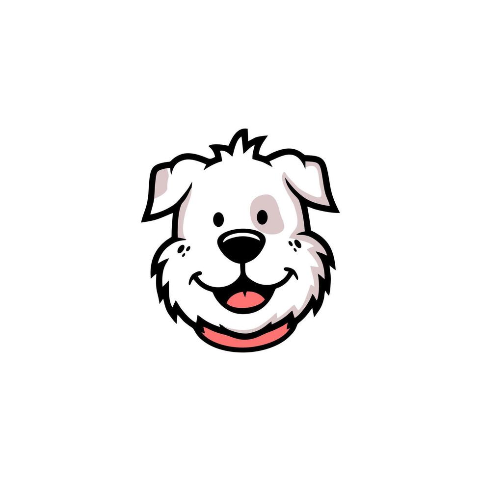 friendly dog. logo illustration depicting a friendly dog, suitable for pet companies vector