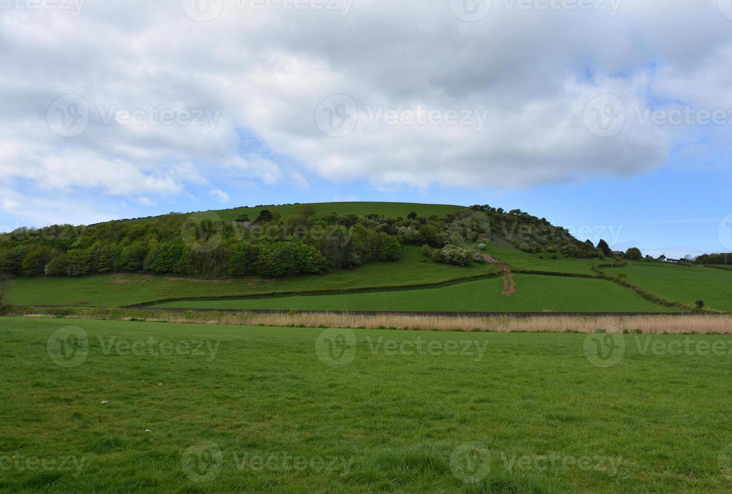 Beautiful Landscape with Fields and Rolling Hills photo