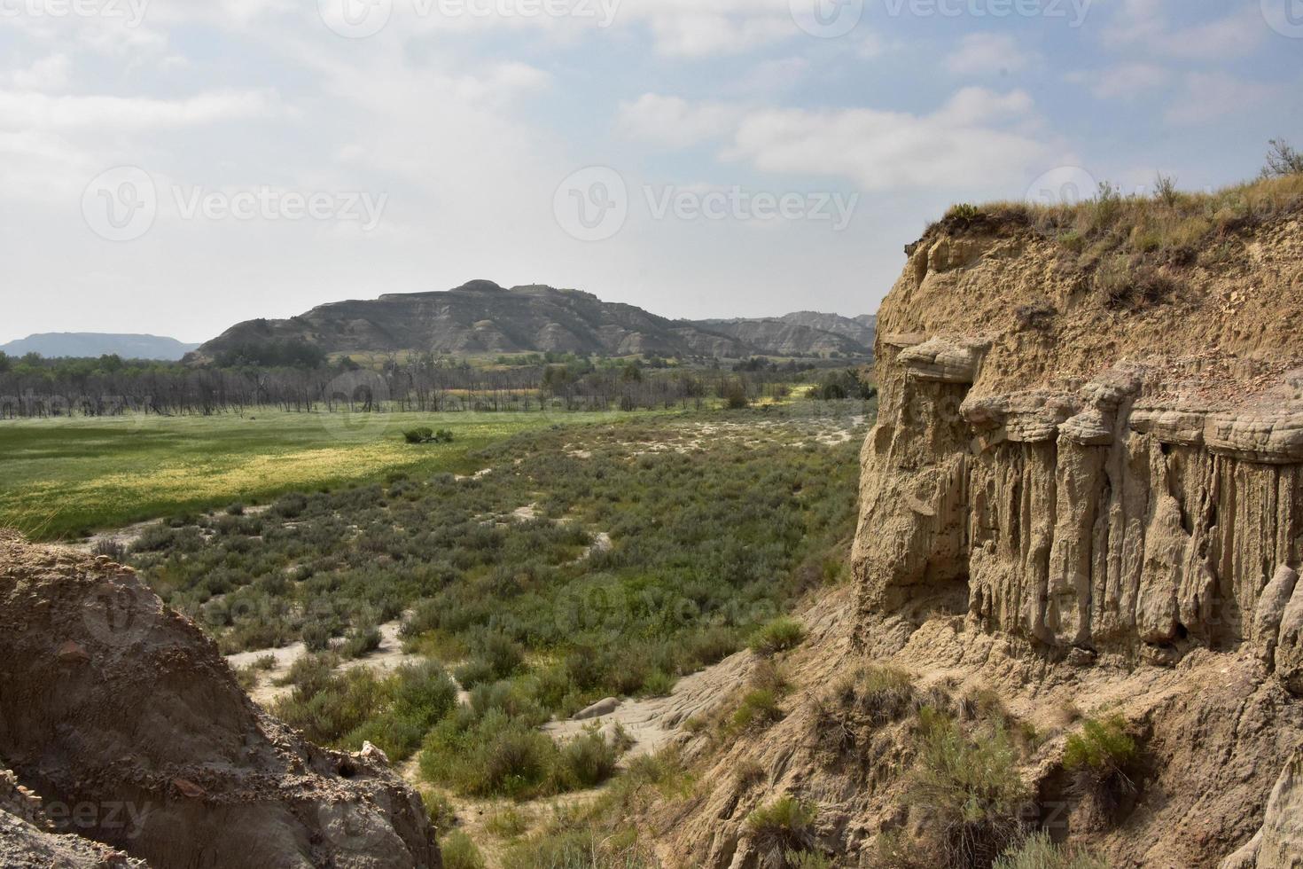 Beautiful Landscape in the Badlands in North Dakota photo