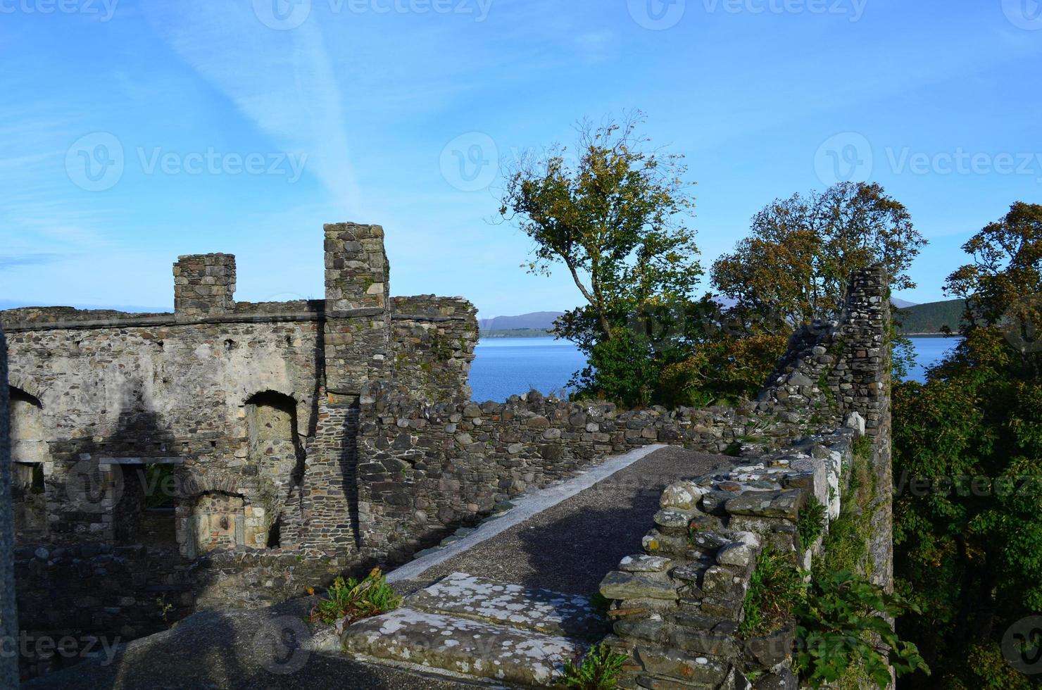 Dunstaffnage Castle Ruins from the Top of the Ramparts photo
