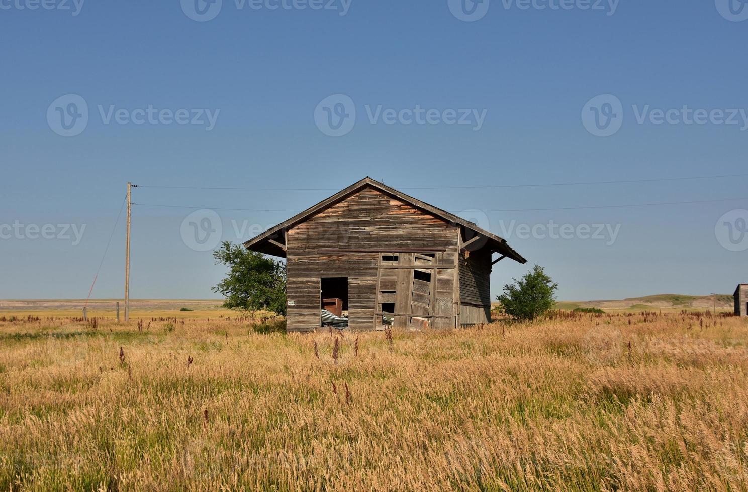 Deserted Weathered Wooden Building in a Ghost Town photo