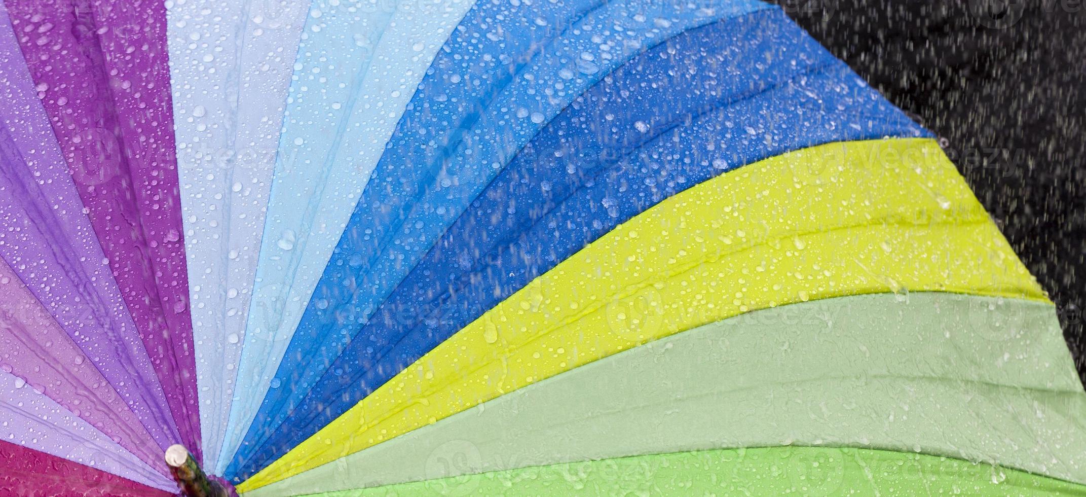 multicolored umbrella, close up photo