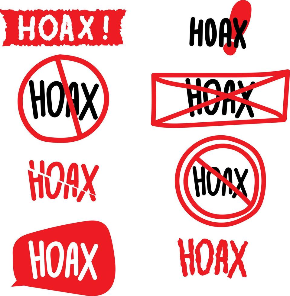 Hoax Sign Element vector