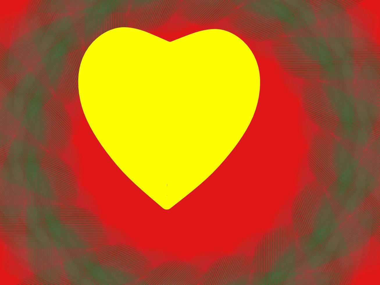 corazón amarillo del sol y el universo de fondo abstracto, vector