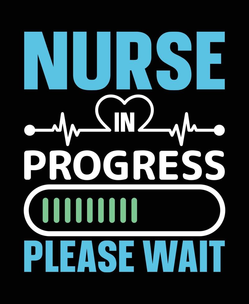 Nurse in Progress Please Wait Vector  illustration
