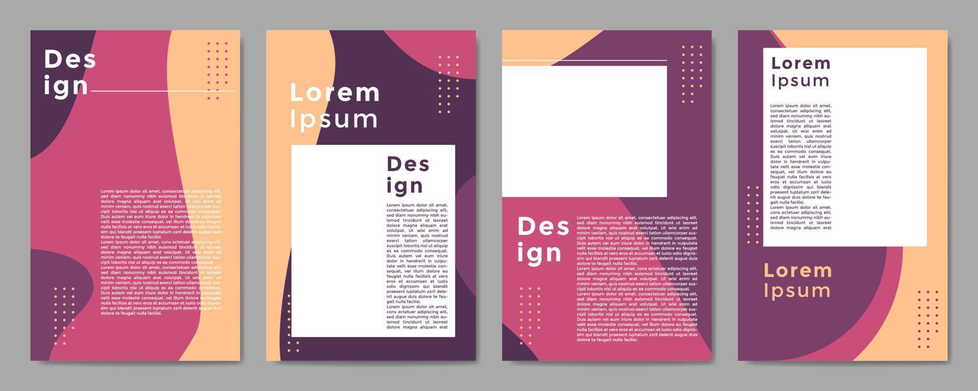 Colorful background poster design template in pastel color vector