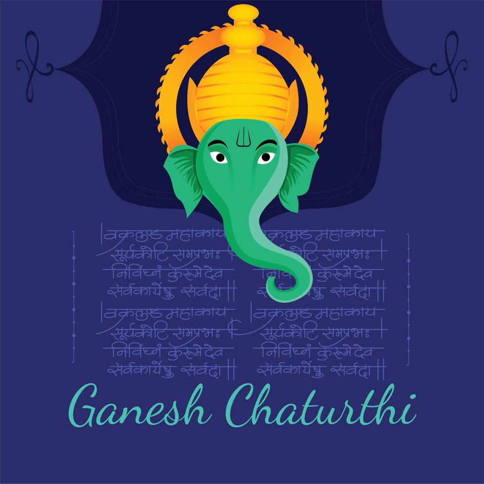 happy Ganesh Chaturthi, ganesh chaturthi wallpaper 9553963 Vector Art ...