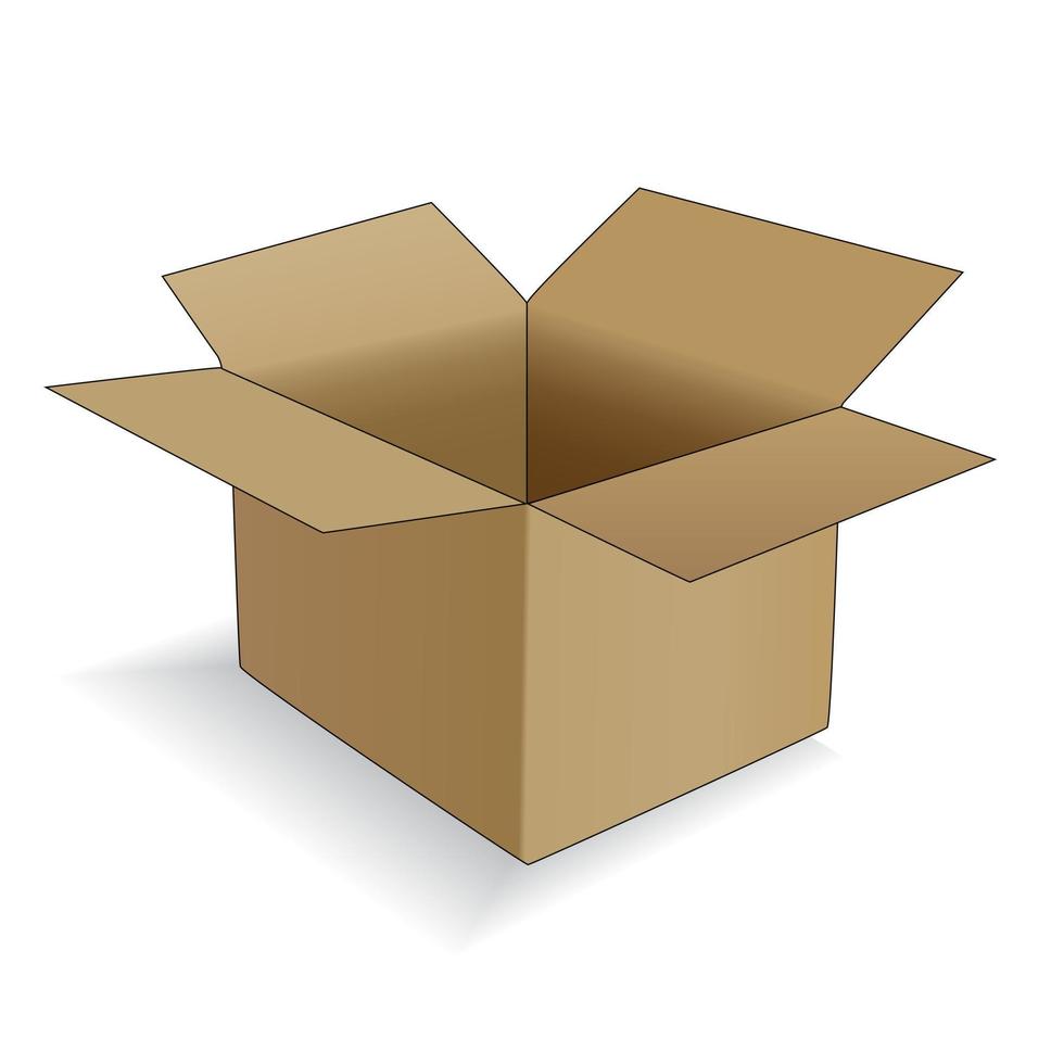 brown cardboard box vector