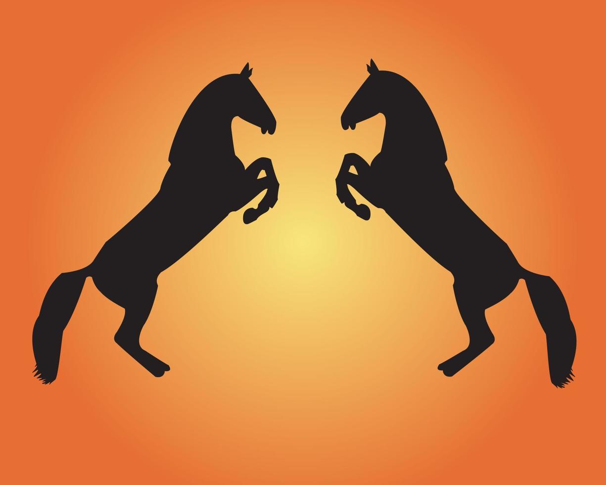 pets, horse, mammal, stallion, orange, farm, grace, silhouette, wild, animal vector