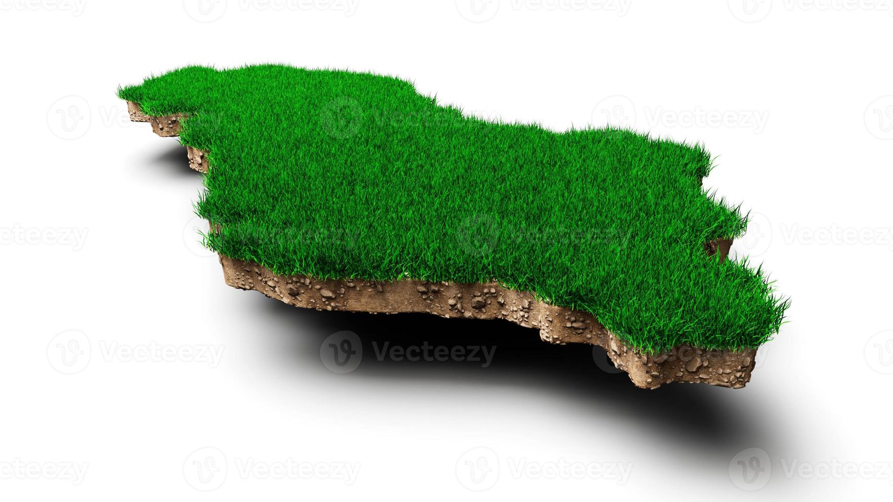 Albania Map Grass and ground Map texture 3d illustration photo