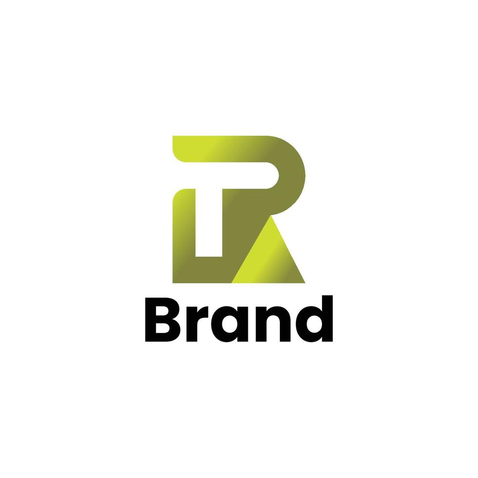 Letter RT Gold gradient Logo vector