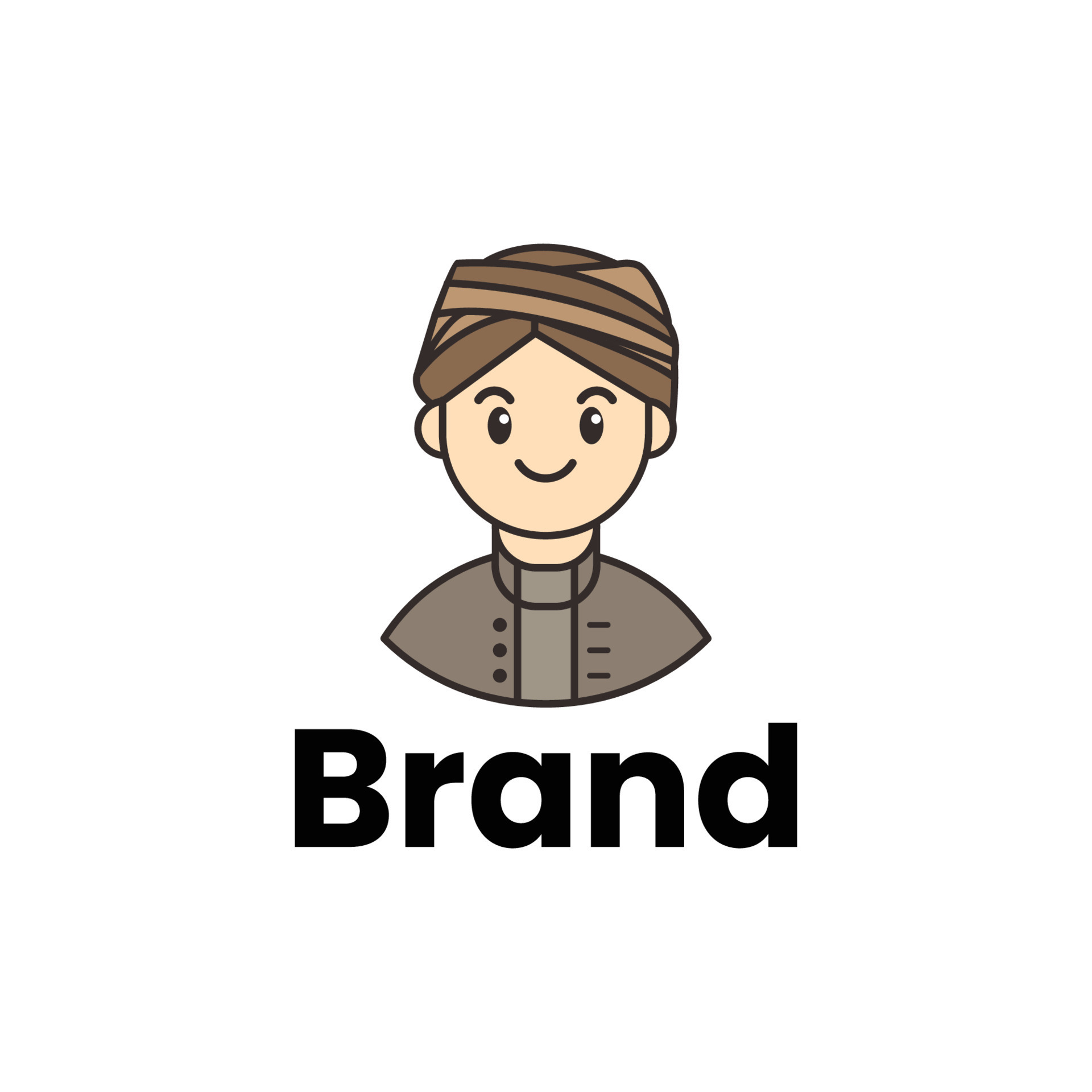 Modern minimalist logo of the king or sultan of Java 9554214 Vector Art ...