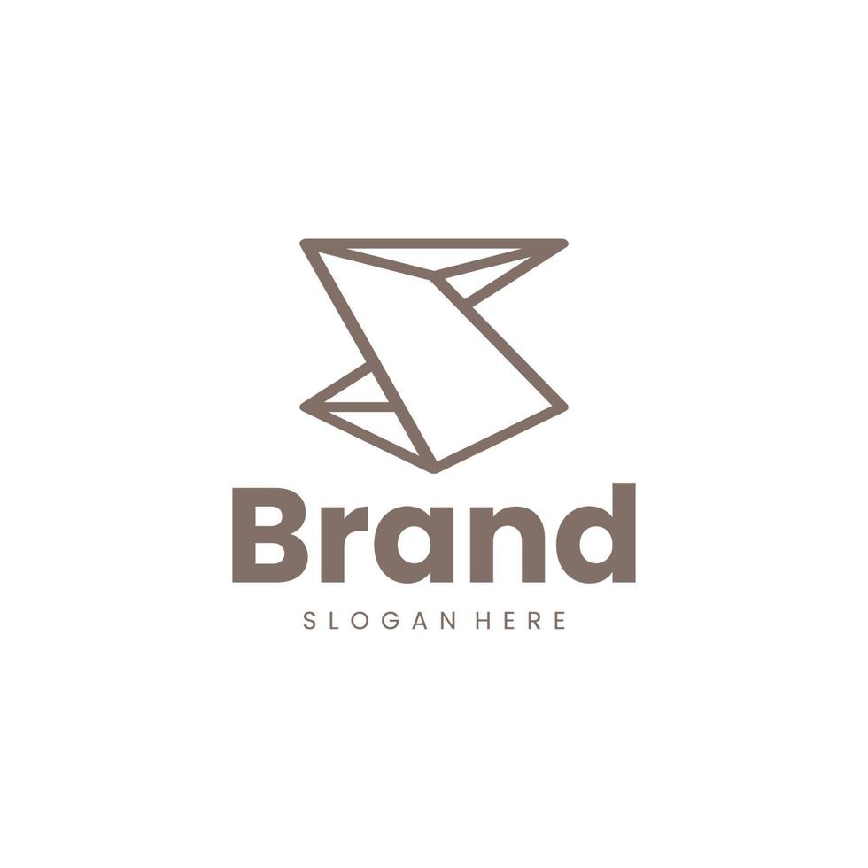 logotipo de letra z minimalista moderno para negocio de muebles vector