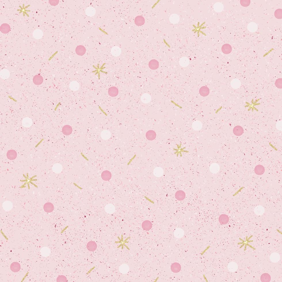 Abstract dot and gold glitter on paper texture cute background. Shapes decoration vector illustration. Contemporary modern trendy decorative design collection with hand drawn minimal.