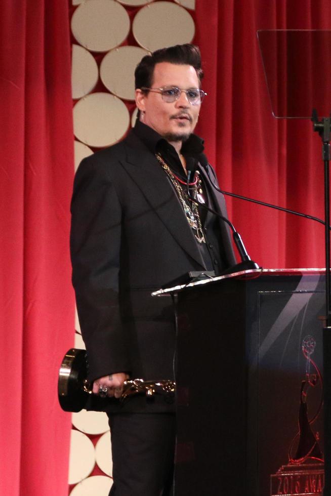 LOS ANGELES, FEB 20 - Johnny Depp at the Make-Up Artists And Hair Stylists Guild Awards at the Paramount Studios on February 20, 2016 in Los Angeles, CA photo
