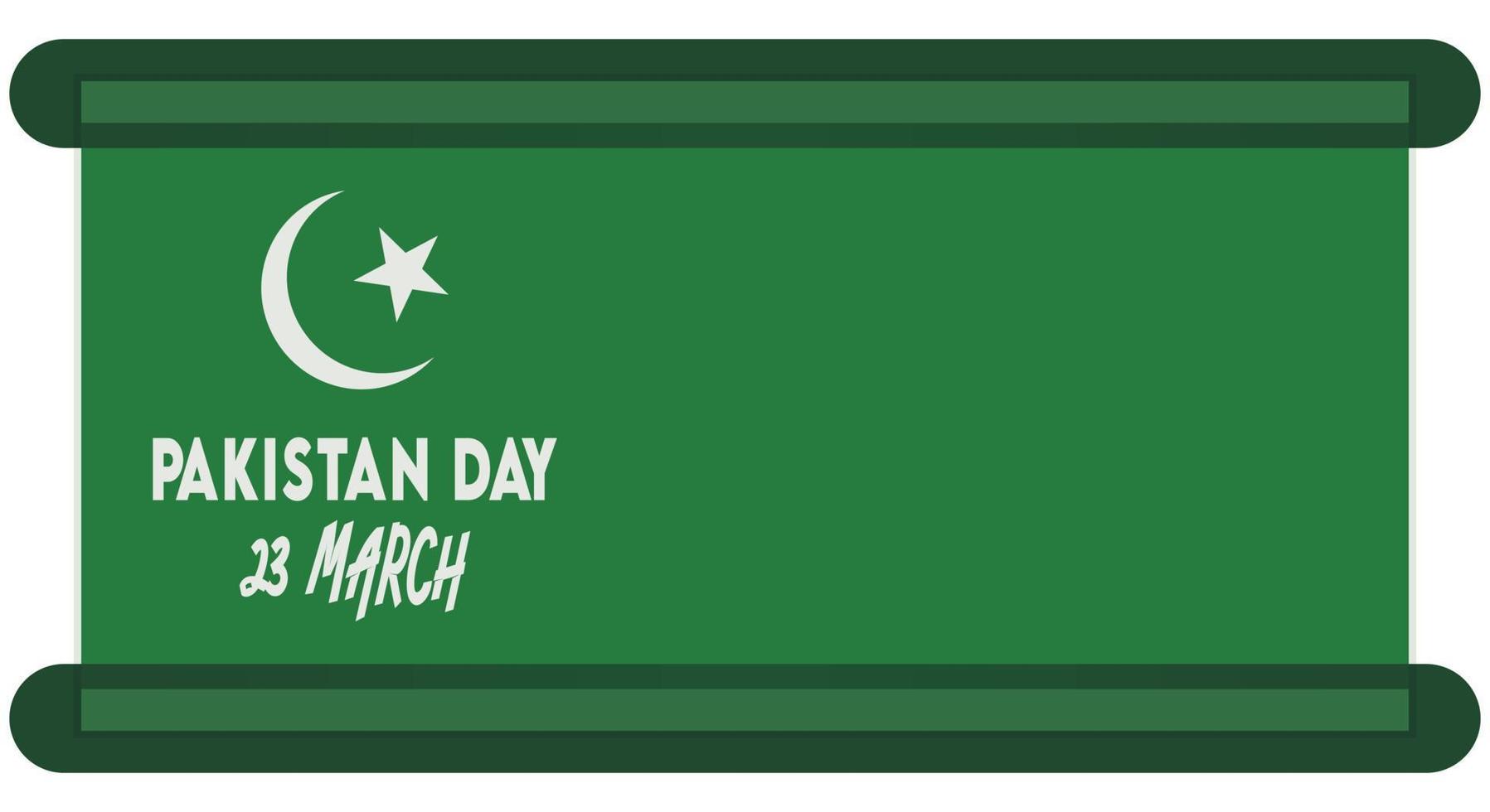 Pakistan independence day green board background, design template with white space area. vector