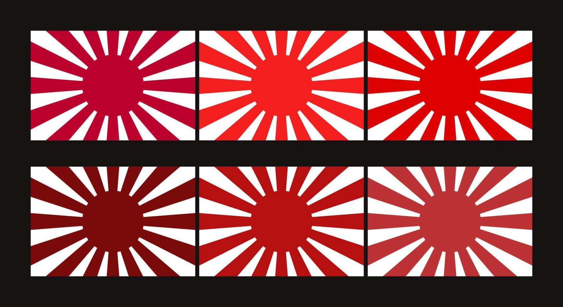 conjunto de vectores de bandera de la marina japonesa