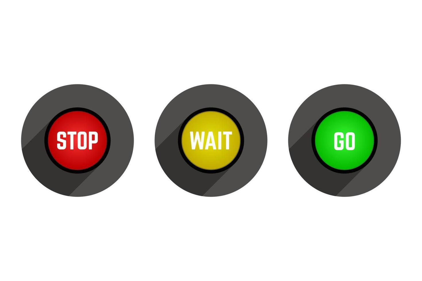 Traffic light icon design and hint text vector