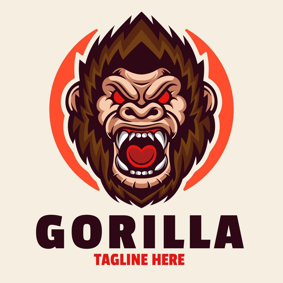 Gorilla Animal Mascot Logo Template vector