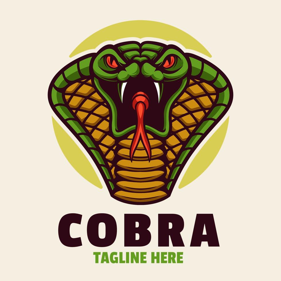 plantilla de logotipo de mascota de serpiente cobra vector