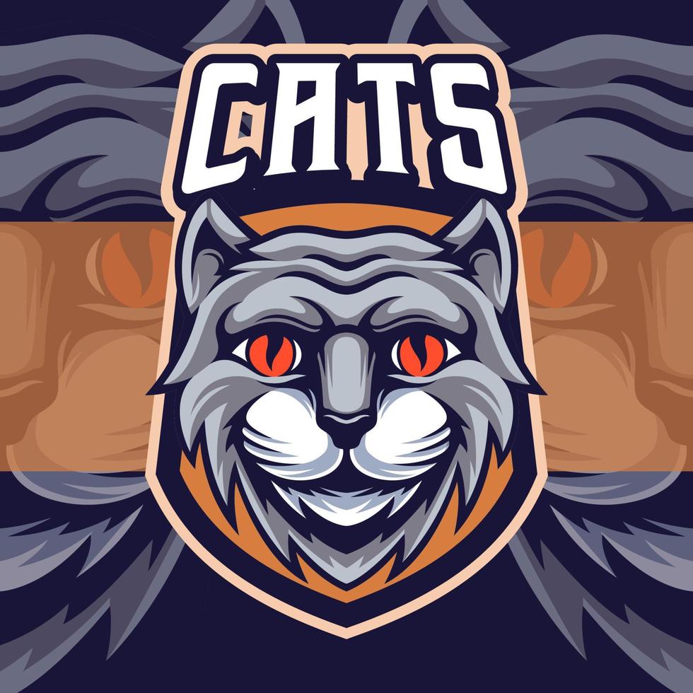Cat Animal Mascot Logo Template vector