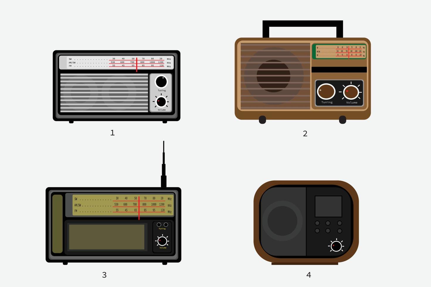 diseño de ilustración de vector de radio