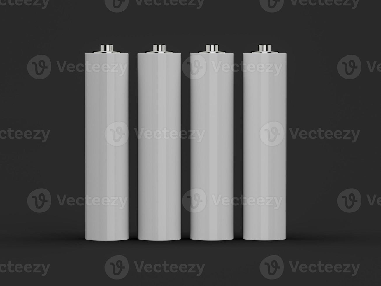 AAA Size battery isolated on white background blank rechargeable battery aa or aaa size 3d illustration photo