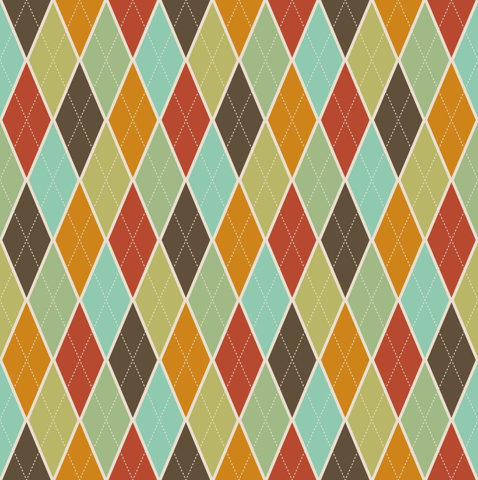Diamond Shape Seamless Shape Retro Style vector