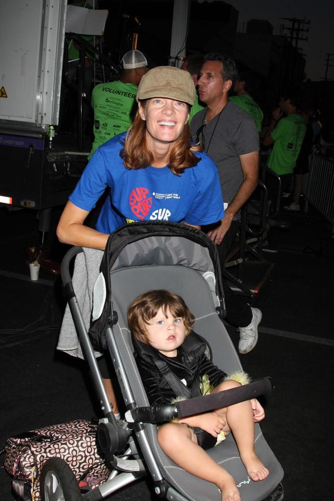 LOS ANGELES, OCT 1 -  Michelle Staffrod and Daughter arriving at the Light The Night Hollywood Walk 2011 at the Sunset Gower Studios on October 1, 2011 in Los Angeles, CA photo