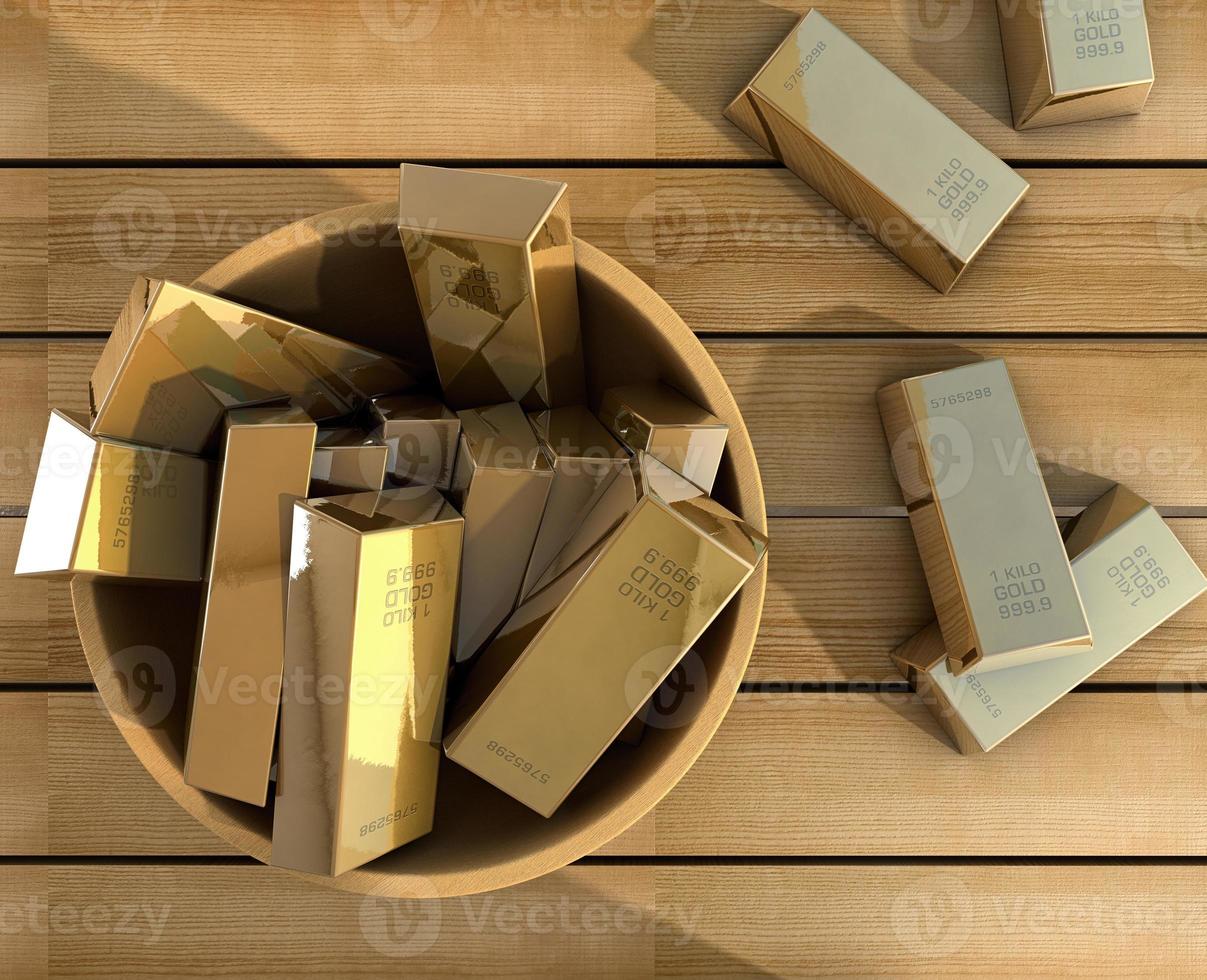 Gold on a bowl photo