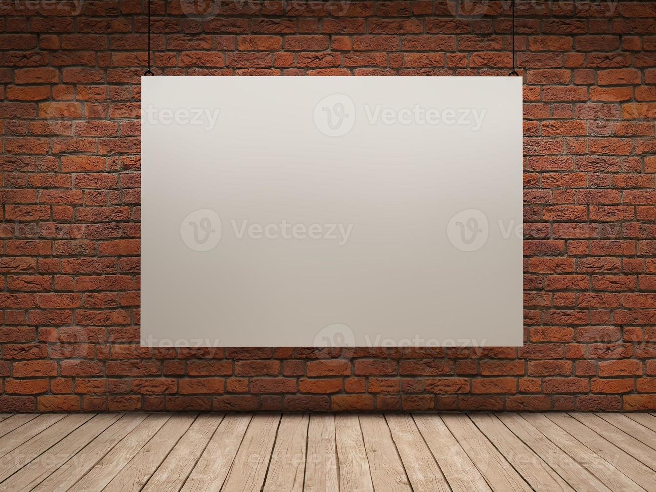 White board on brick room photo