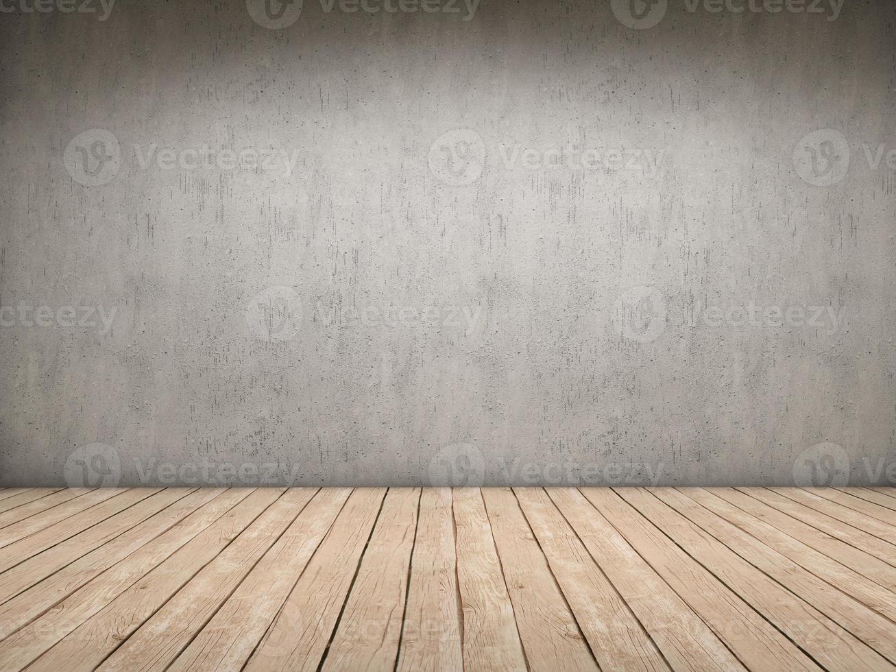 Wood and concret room photo