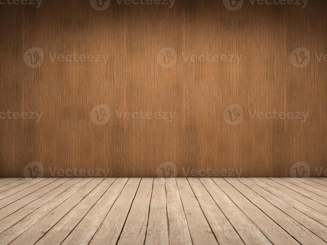 Wood wall and wood floor photo