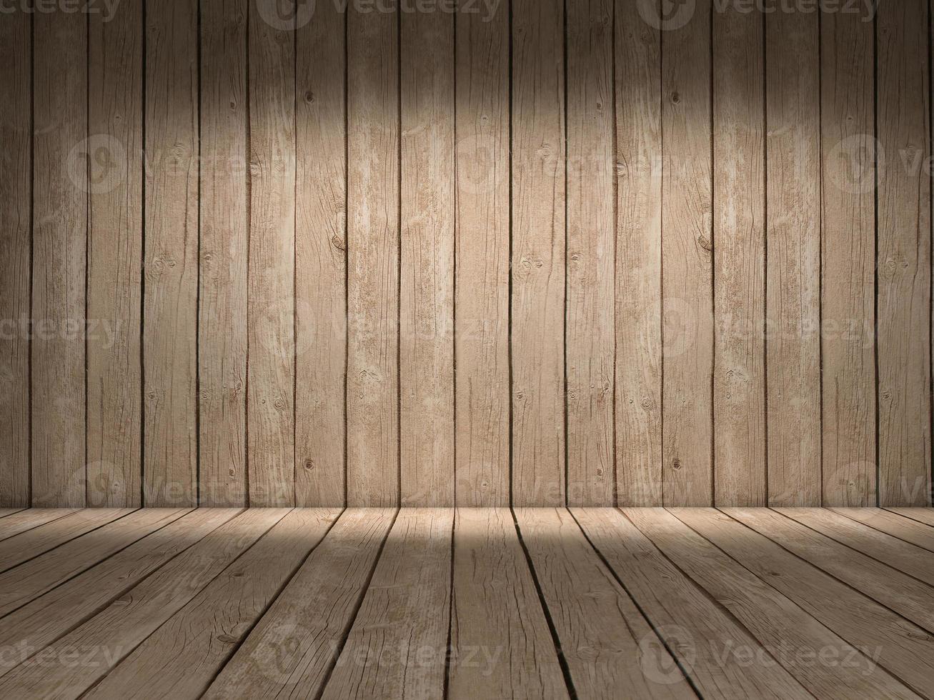 Wood wall and floor photo