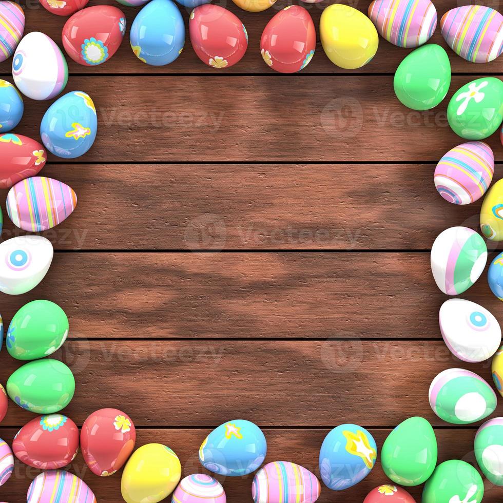 Easter eggs frame photo