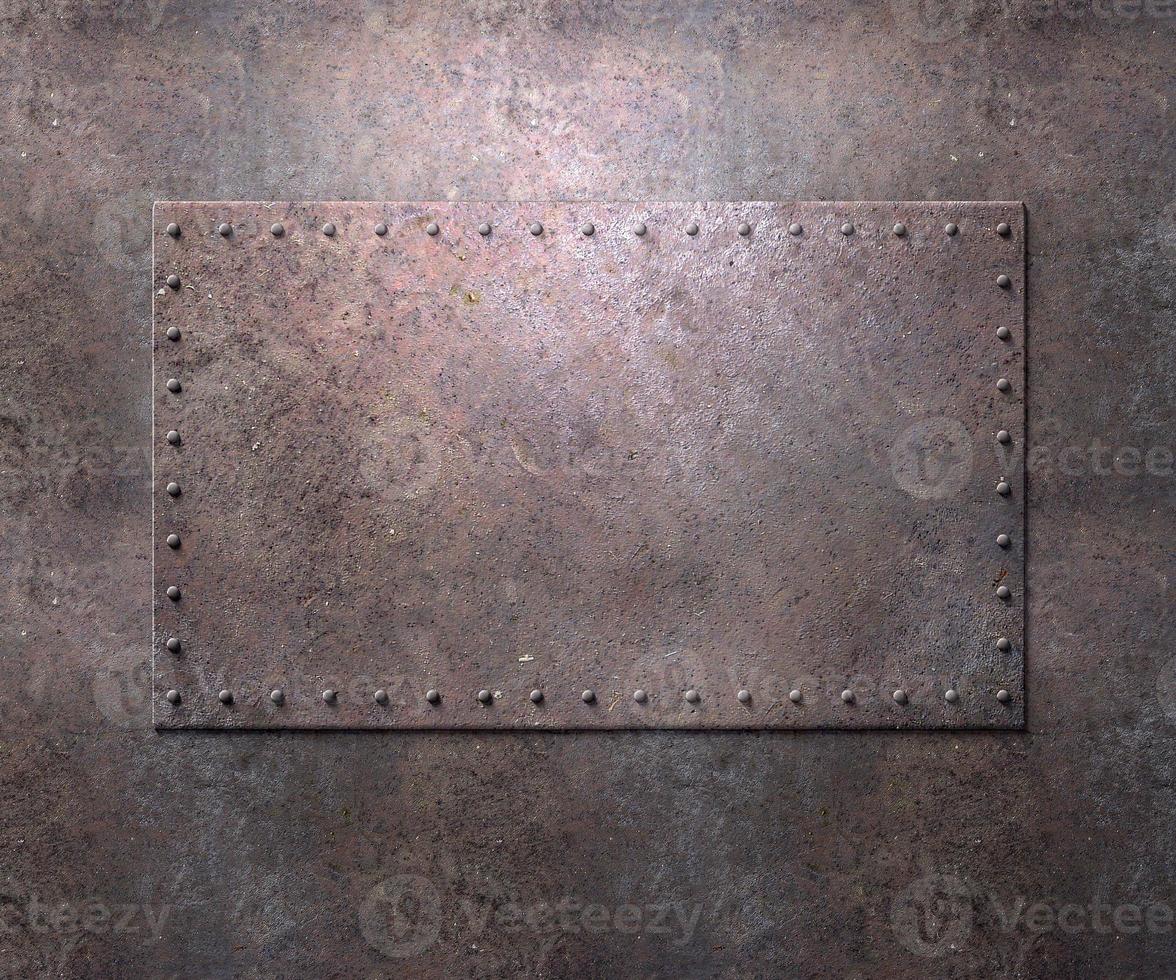 Metal texture with rivets background photo