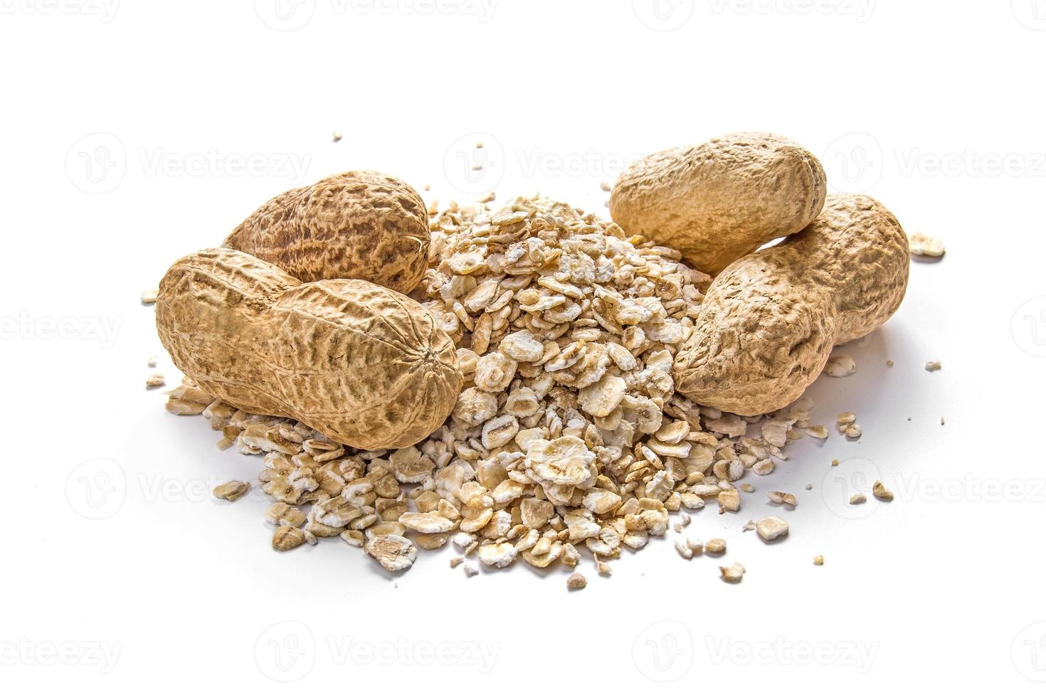 Peanuts and oatmeal photo