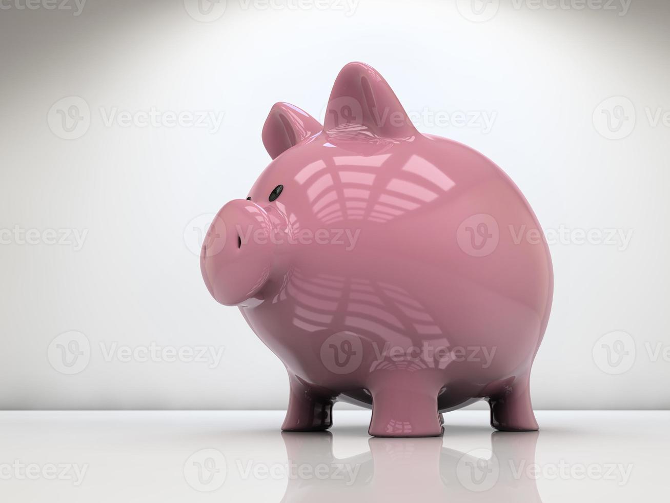 Piggy bank on white photo