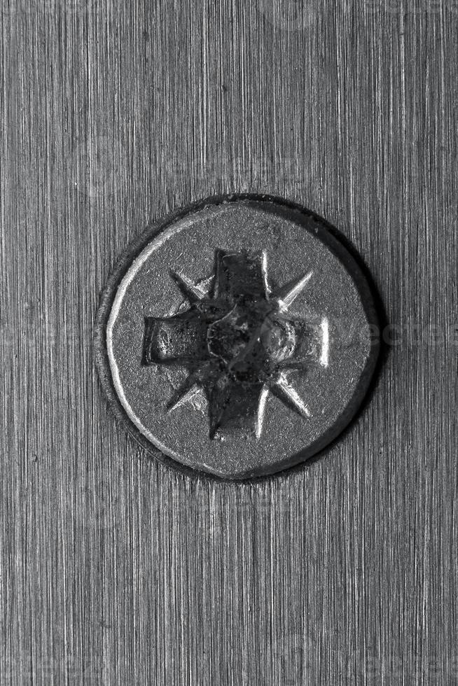 Screw aluminum background photo