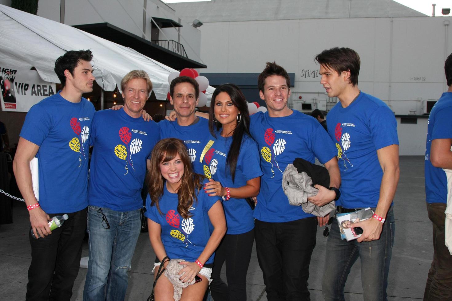 LOS ANGELES, OCT 1 -  Gregory, Wagner, Burnett, LeBlanc, Bjorlin, Hapka, Deidrick arriving at the Light The Night Hollywood Walk 2011 at the Sunset Gower Studios on October 1, 2011 in Los Angeles, CA photo