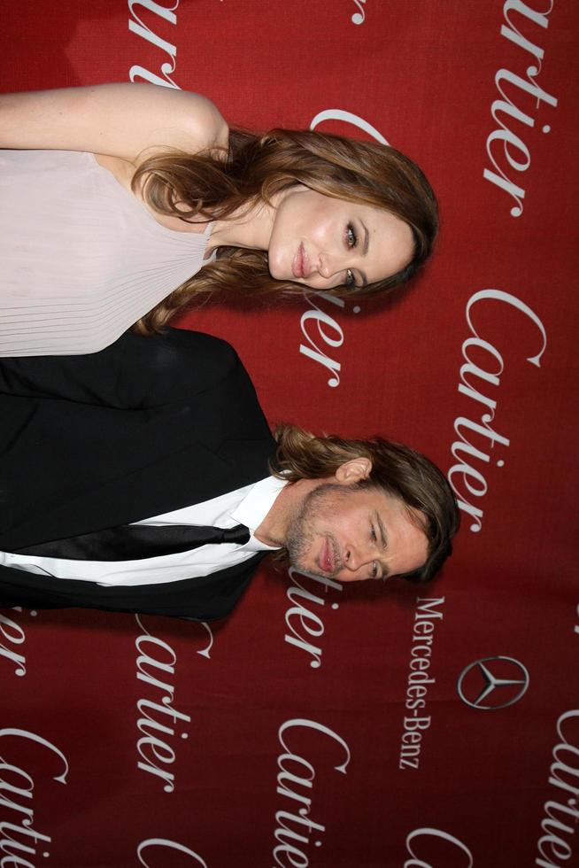 LOS ANGELES, JAN 7 - Angelina Jolie, Brad Pitt arrives at the 2012 Palm Springs International Film Festival Gala at Palm Springs Convention Center on January 7, 2012 in Palm Springs, CA photo