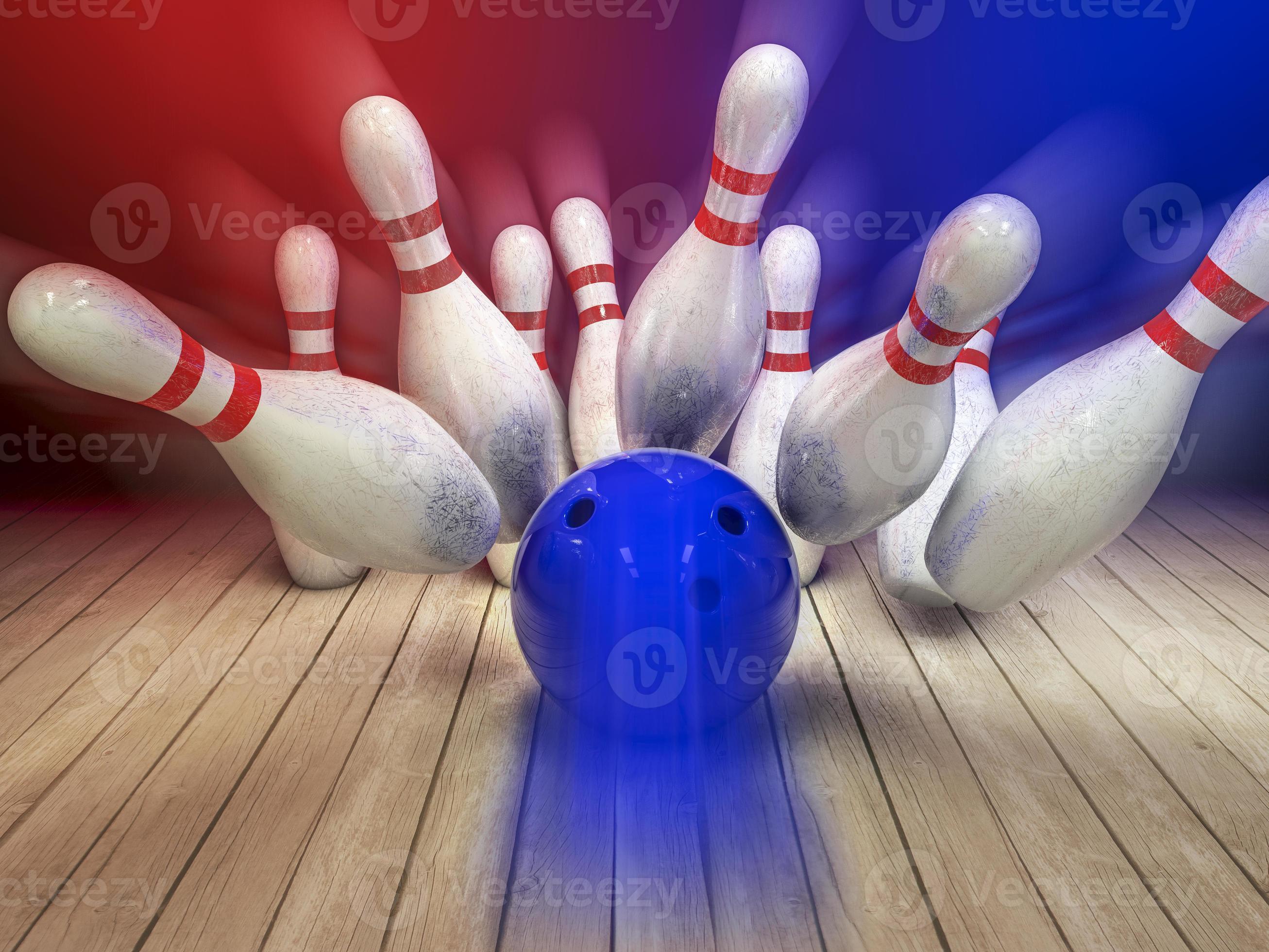 Bowling ball and pins background 9557515 Stock Photo at Vecteezy