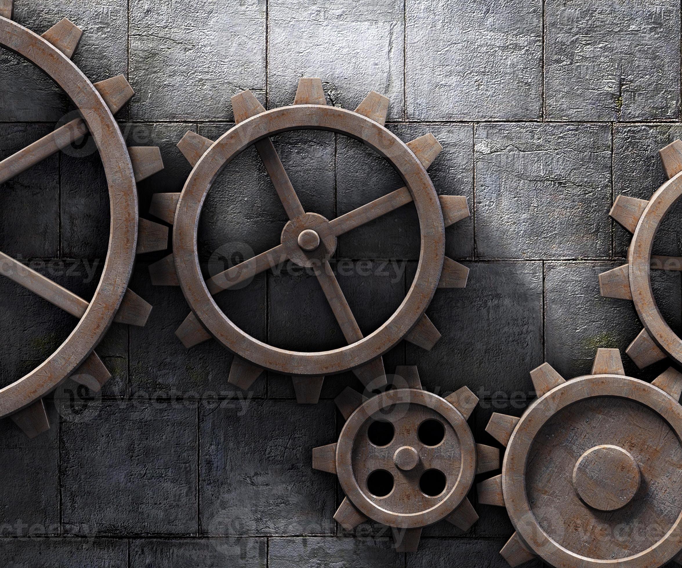 Metal gears background 9557548 Stock Photo at Vecteezy