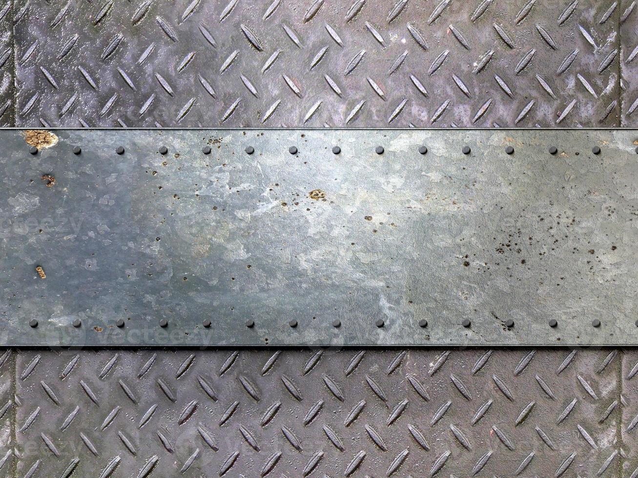 Metal texture with rivets background photo