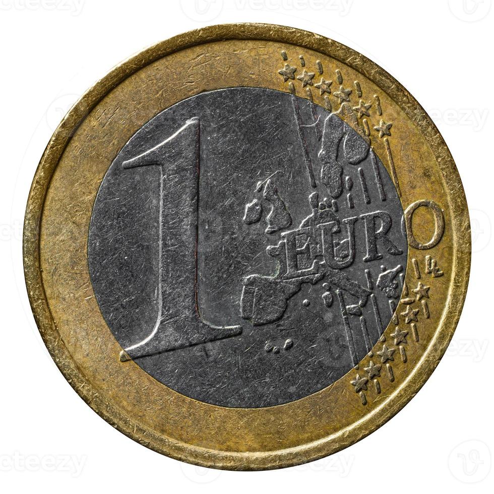 One euro coin photo