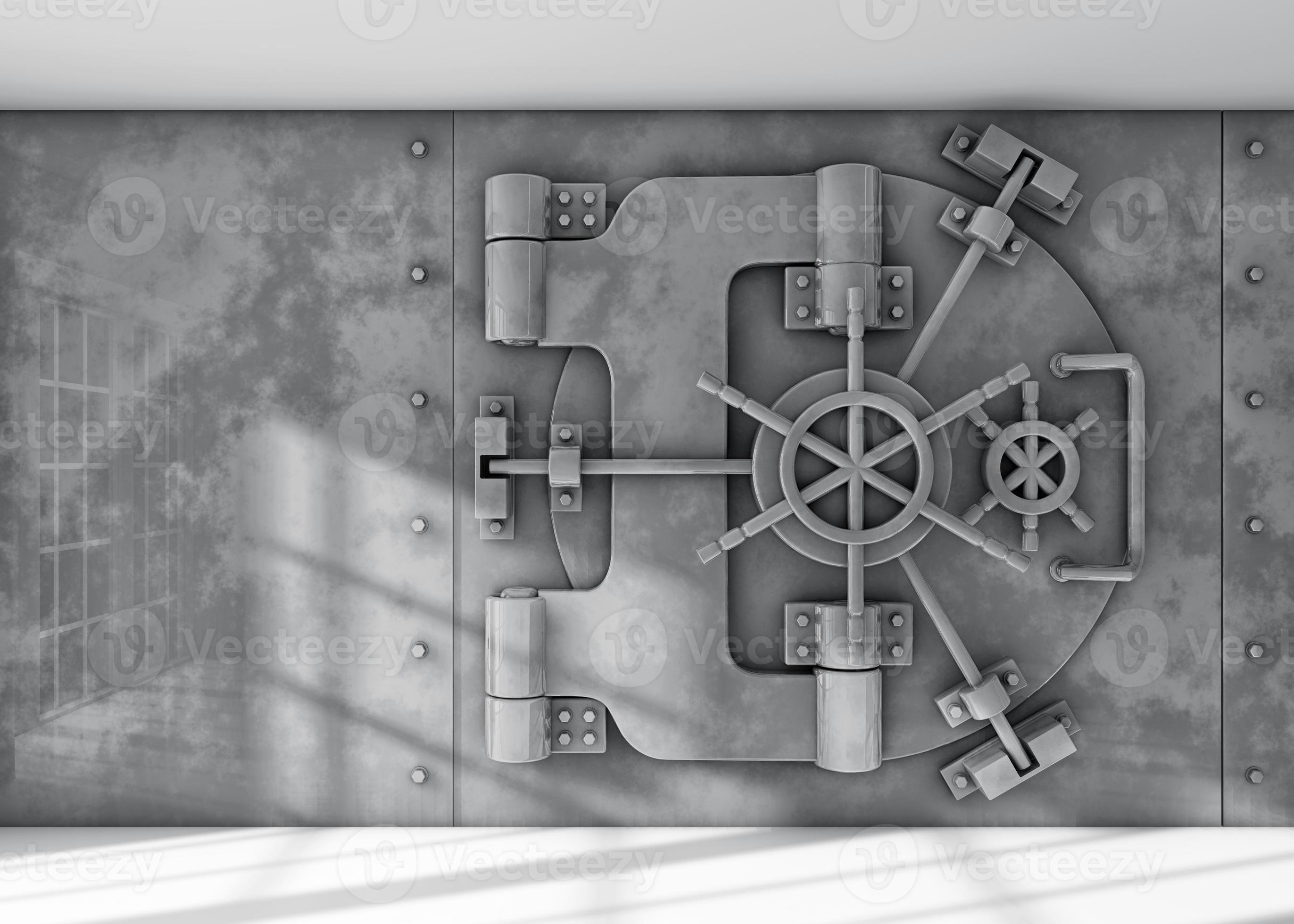 Vault with locked door 9557602 Stock Photo at Vecteezy