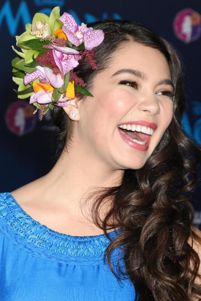 LOS ANGELES, NOV 14 - Auli i Cravalho at the Moana  at TCL Chinese Theater IMAX on November 14, 2016 in Los Angeles, CA photo