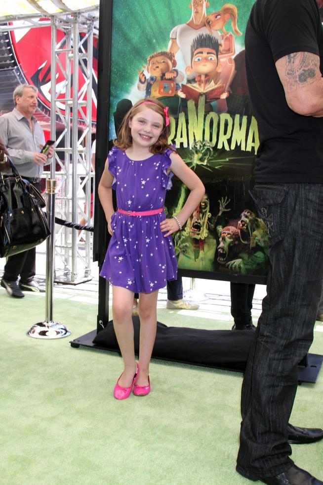 LOS ANGELES, AUG 5 - Madison Moellers arrives at the ParaNorman Premiere at Universal CityWalk on August 5, 2012 in Universal City, CA photo